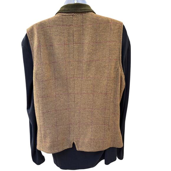 Vintage 1980's Twead Vest with Corduroy Collar  XL - Picture 5 of 11